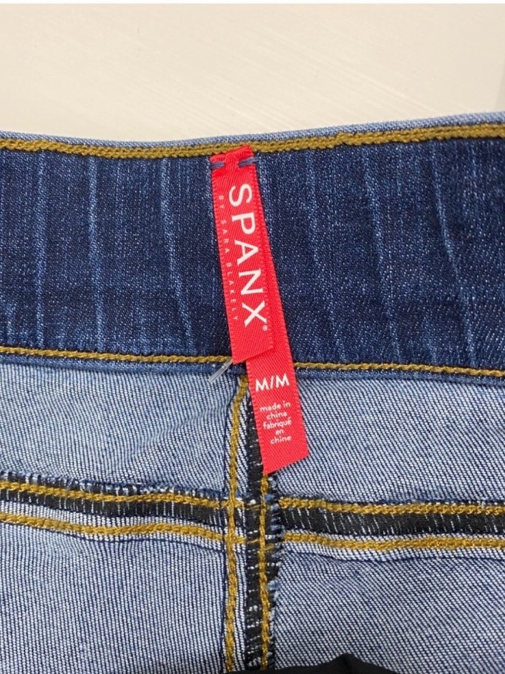 SPANX Mid Blue High-Rise Skinny Jeans - Picture 4 of 9